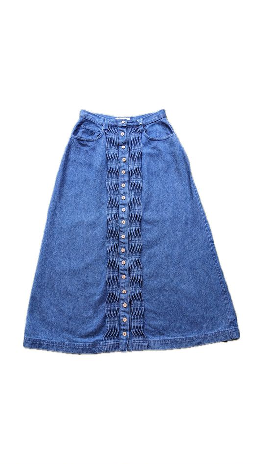 Blue Denim Long Skirt