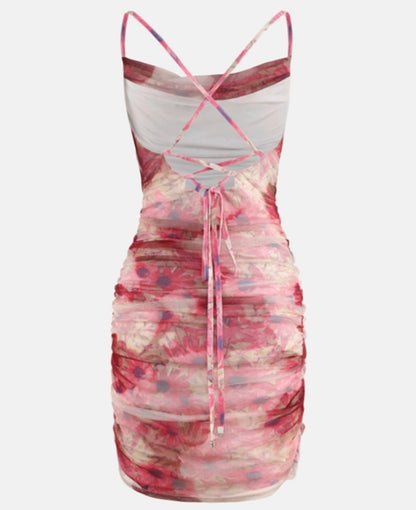 Open Back Mesh Cami Dress