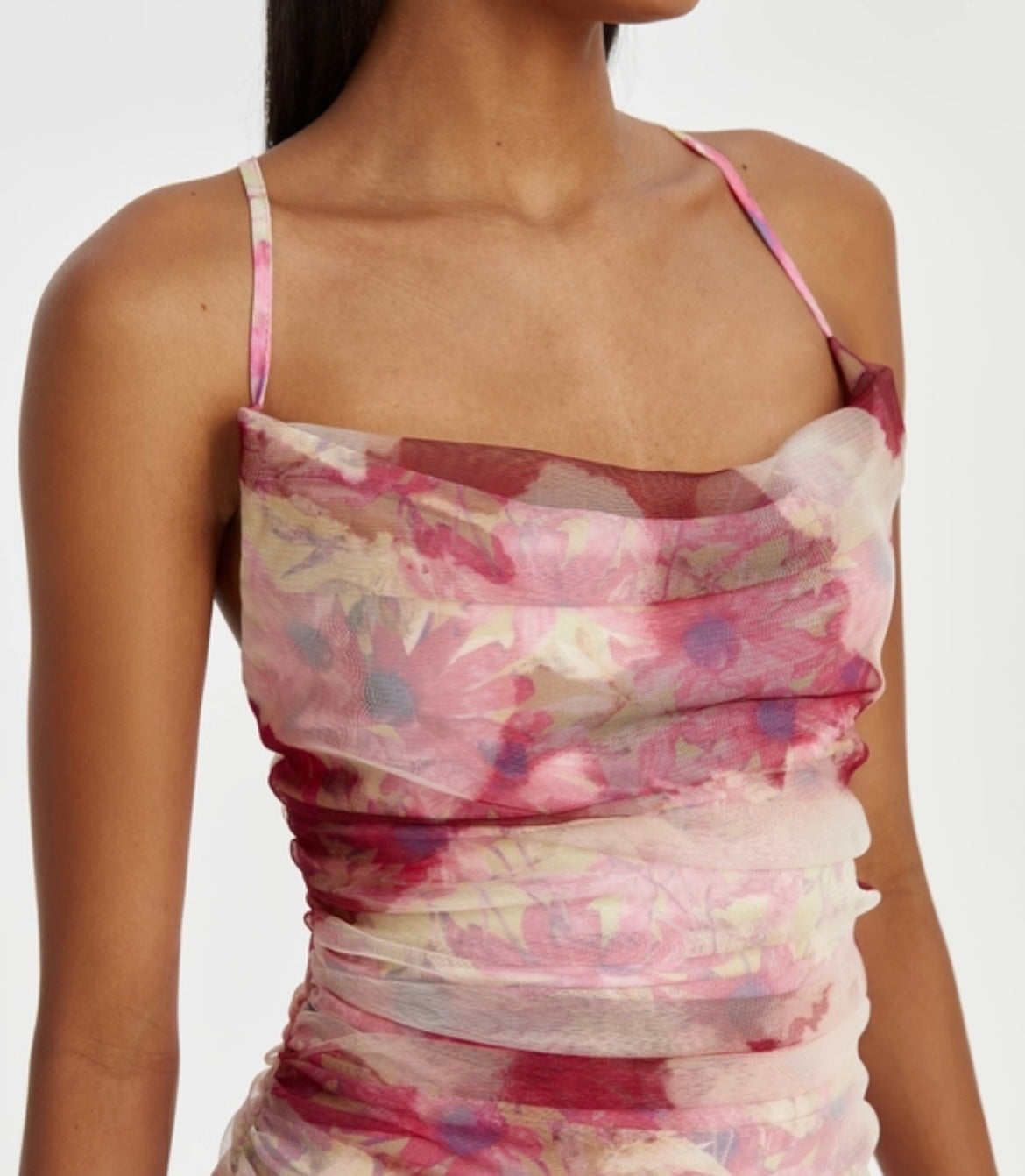 Open Back Mesh Cami Dress