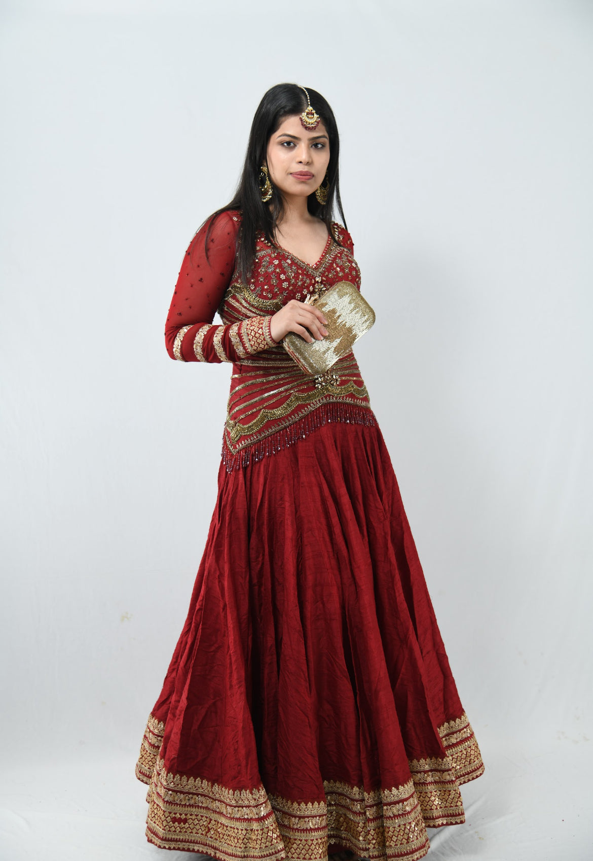 Anamika Khanna Red Anarkali