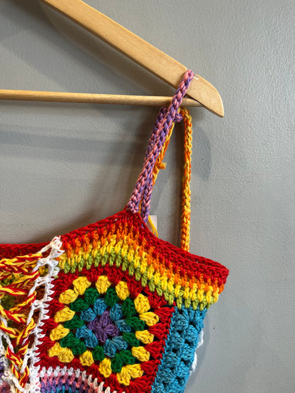 Rainbow Dreams Crochet Crop Top