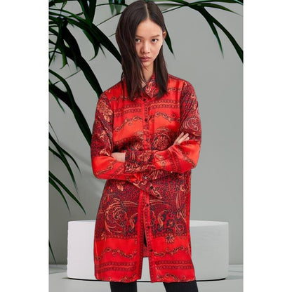 Zara Women's Red and Black Blouse