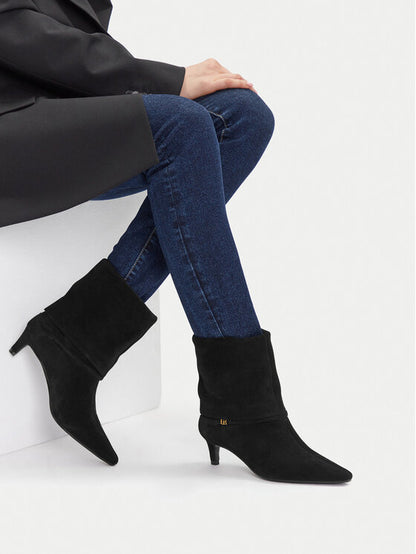 GINO ROSSIE Black Suede Boots