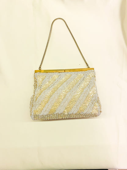 1920s Mother of Pearl & Sequin Evening Purse