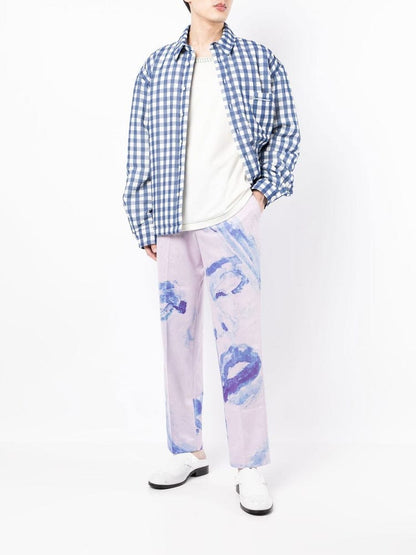 KidSuper Purple tie dye trousers