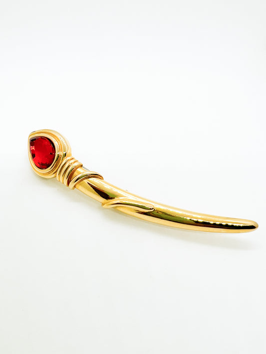 Rose Bud Stem Brooch