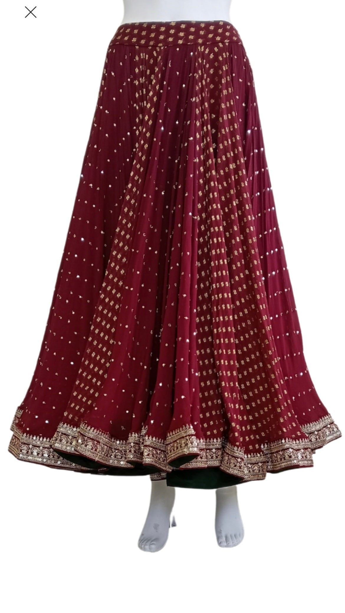 Anamika Khanna Maroon Lehenga Custom Made