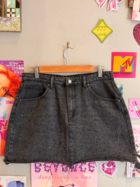Black Rhinestone Skirt