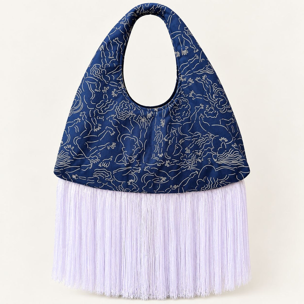Lilac Cascade Fringe Bag