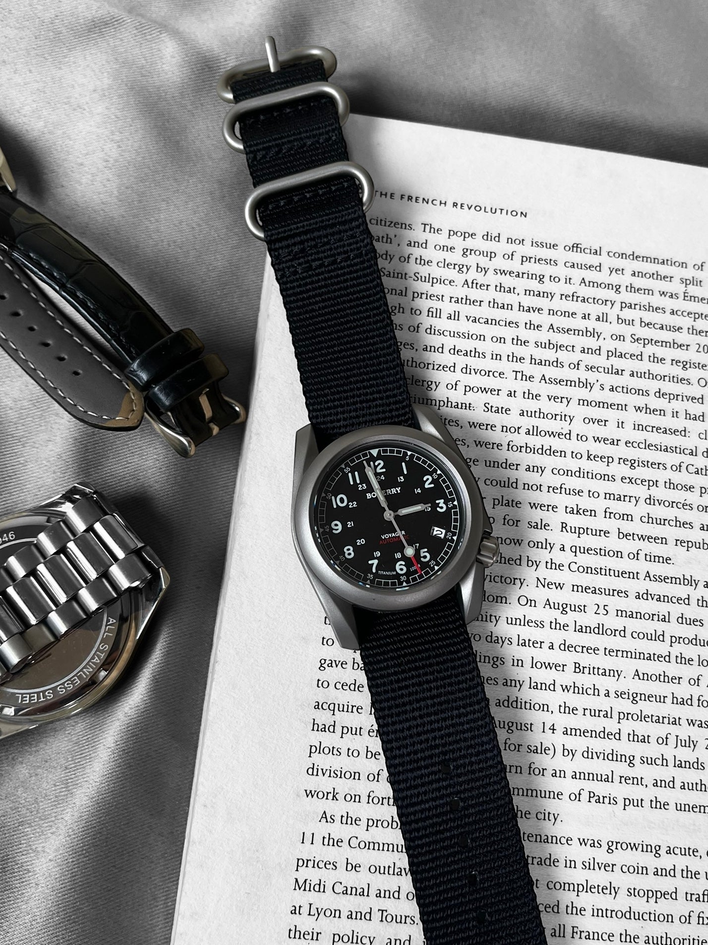 Boderry Titanium Automatic Military Black Watch