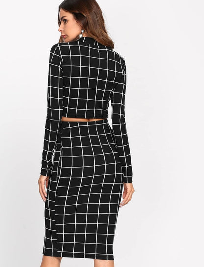 SHEIN Grid Co Ord Set