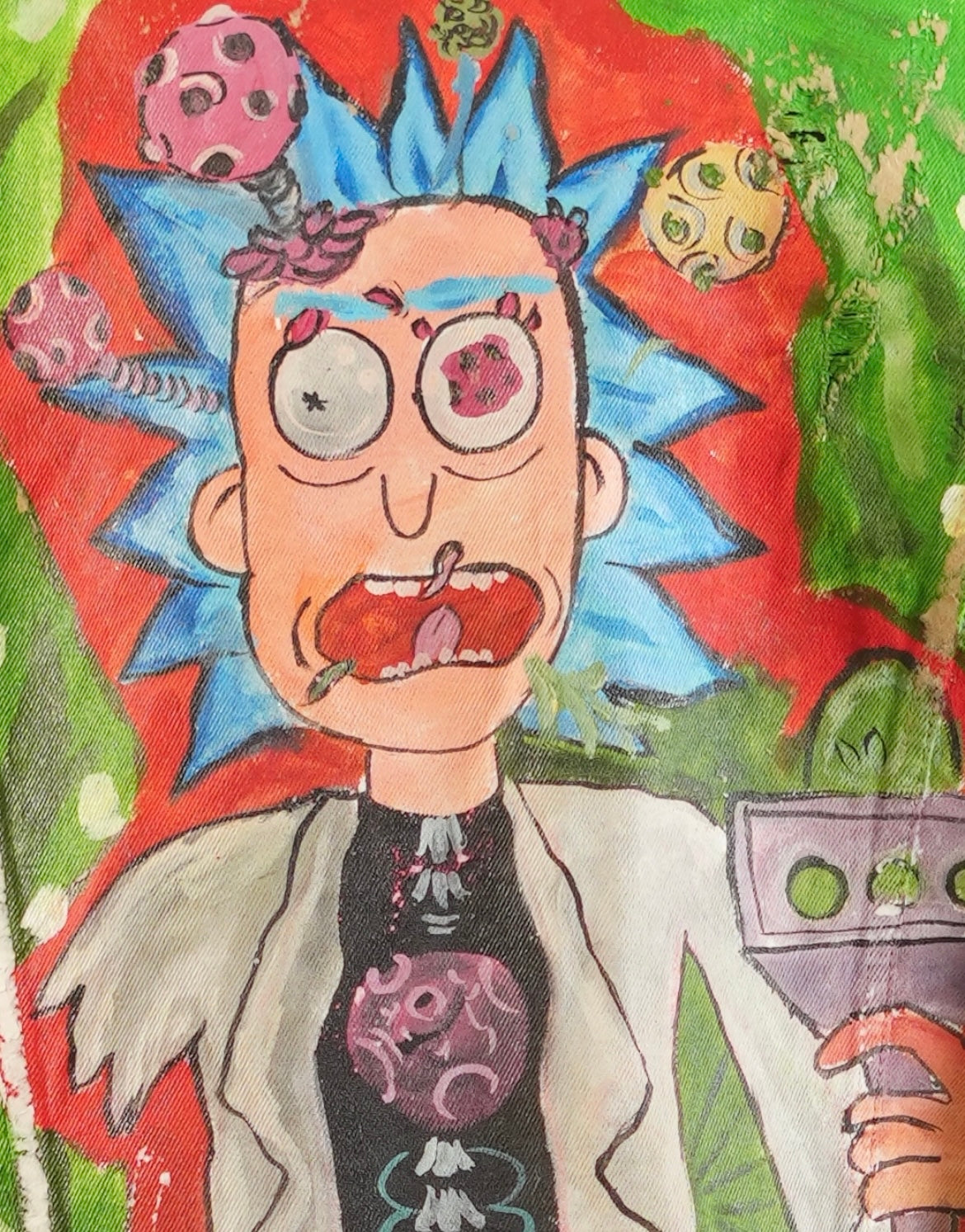 Rick and Morty Handpainted Jacket
