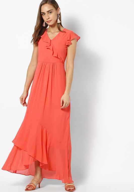 AND Maxi Dress With Ruffled Trims
