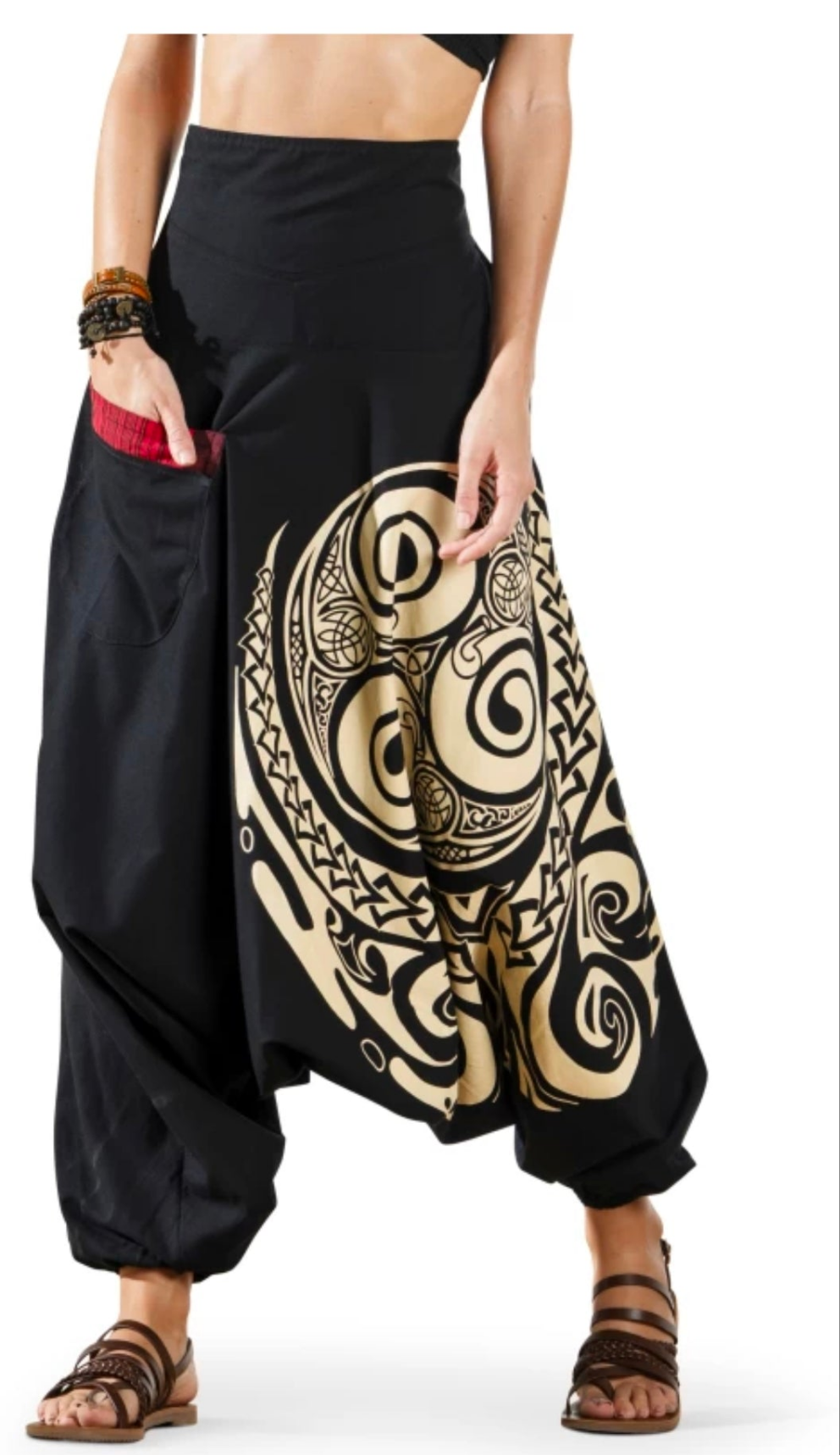 Printed Cotton Harem Pant