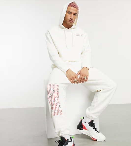 Asos white track pants