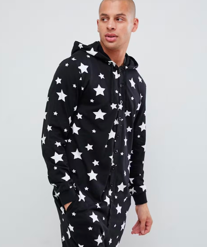 Asos Black Star Printed Hoodie