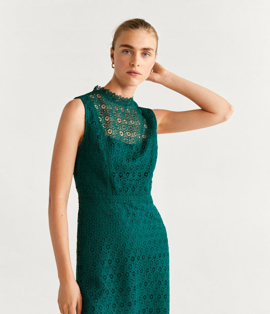 MNG Suit Green Net Dress