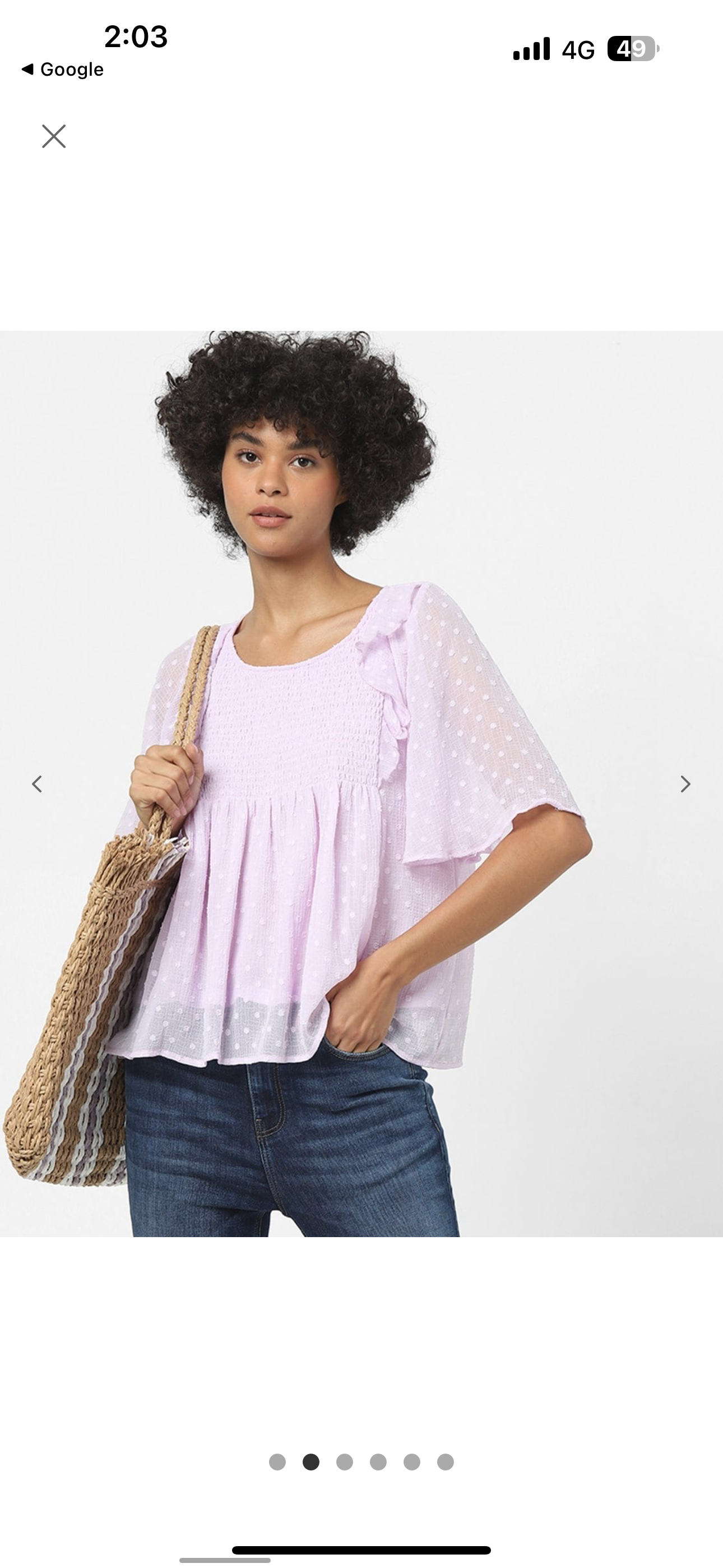 Only Lavender Coquette Blouse