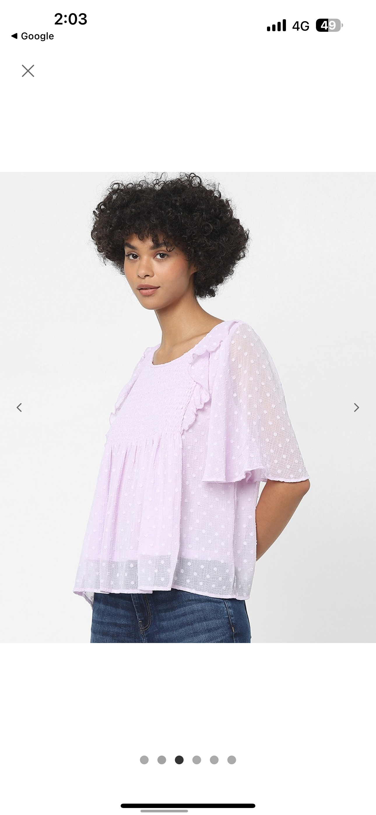 Only Lavender Coquette Blouse