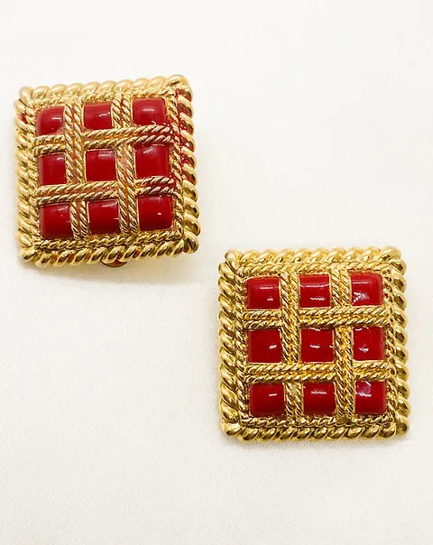 1970s/80s Red and Gold detailing Clip On