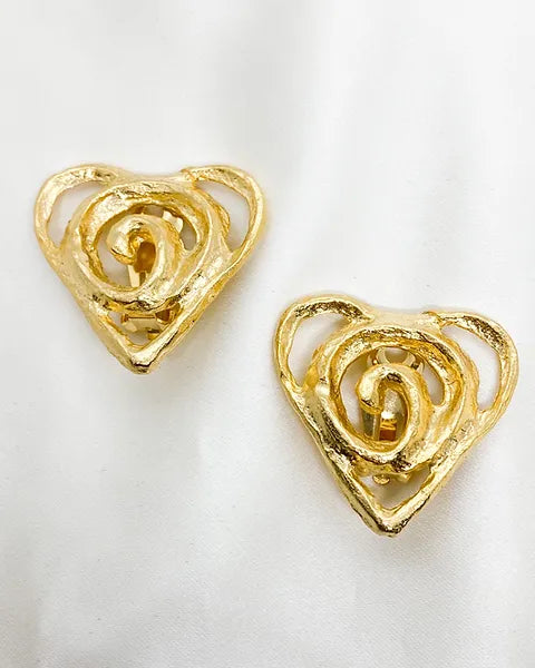 1980s Heart Swirl Clip On