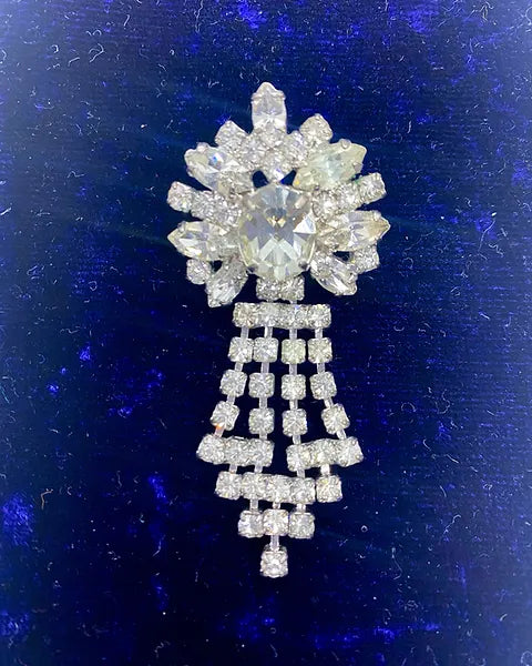 1930s Art Deco Diamanté Brooch