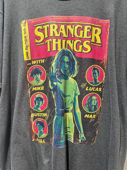 NETFLIX Stranger Things Printed Grey Tee