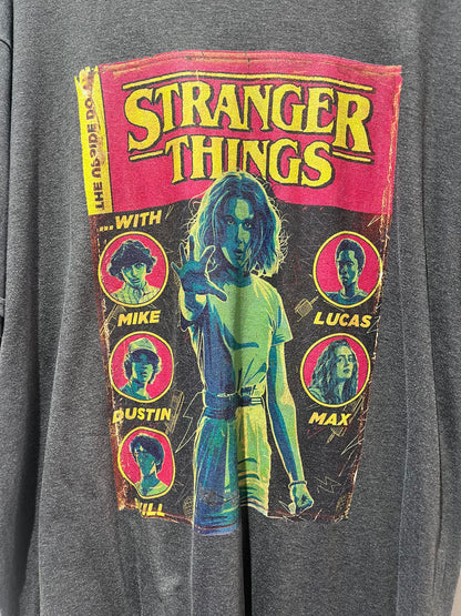 NETFLIX Stranger Things Printed Grey Tee