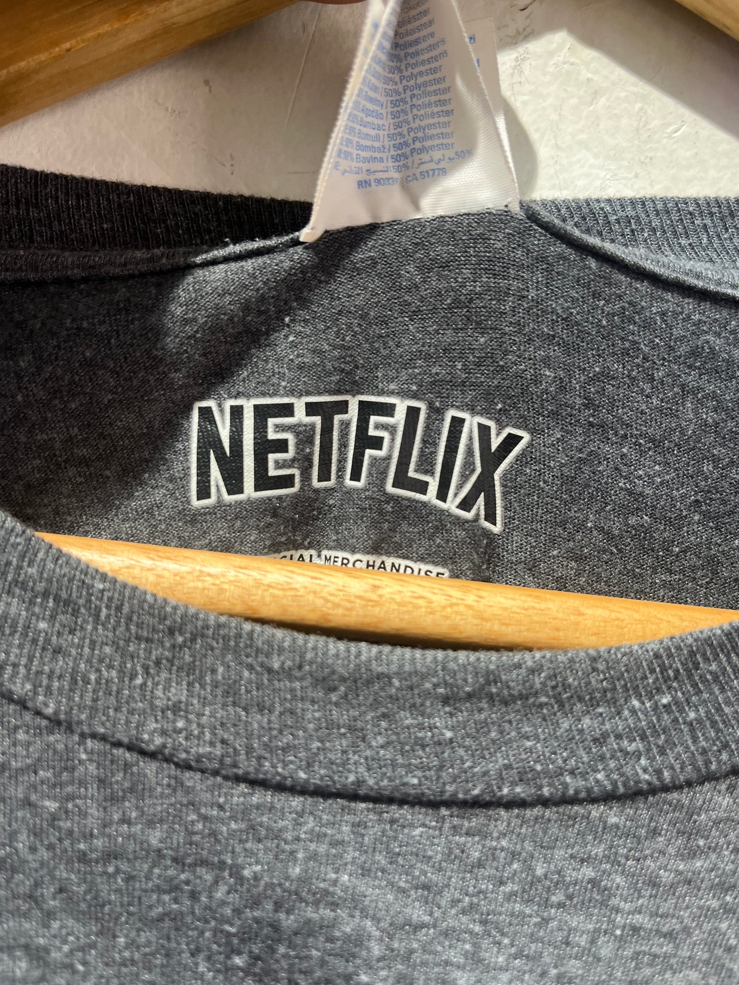 NETFLIX Stranger Things Printed Grey Tee