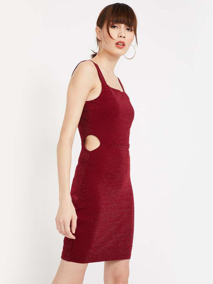 Maroon Bodycon Dress