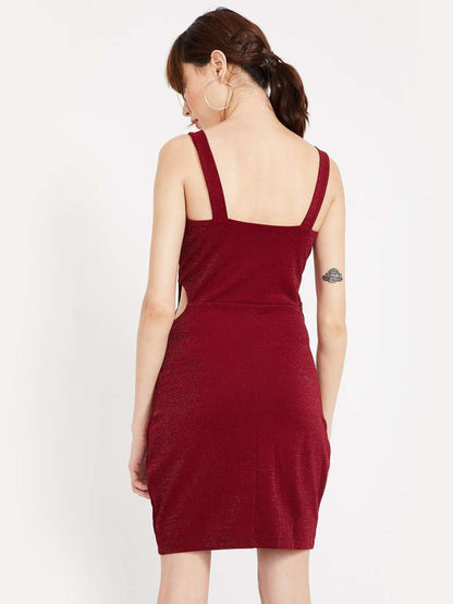 Maroon Bodycon Dress