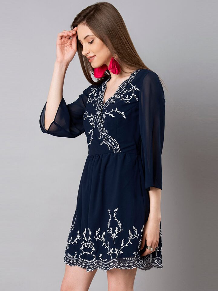 Faballey Embroidered Dress