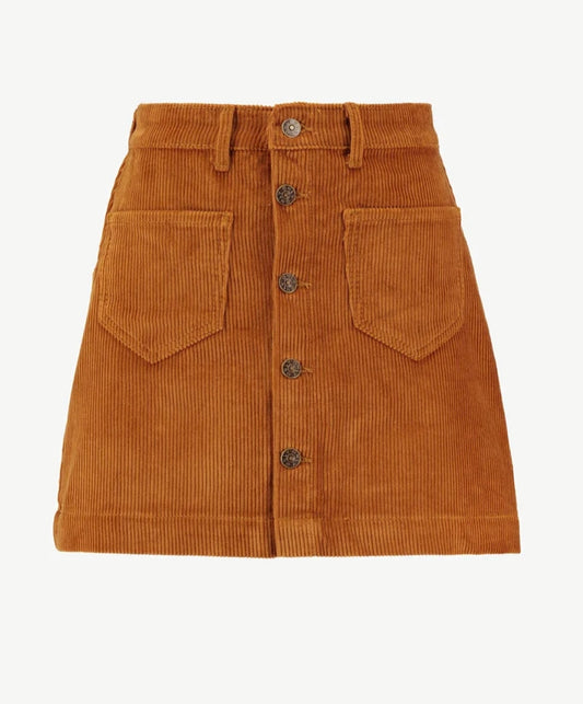 Only Orange Corduroy Skirt