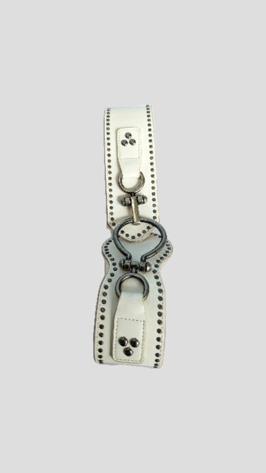 Leather White Waist Belt