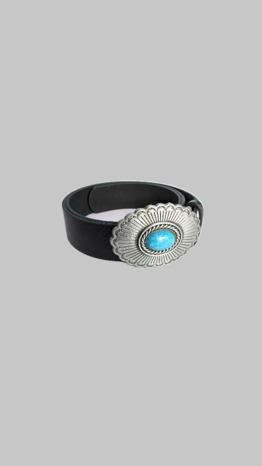 Turquoise Flower Buckle Belt