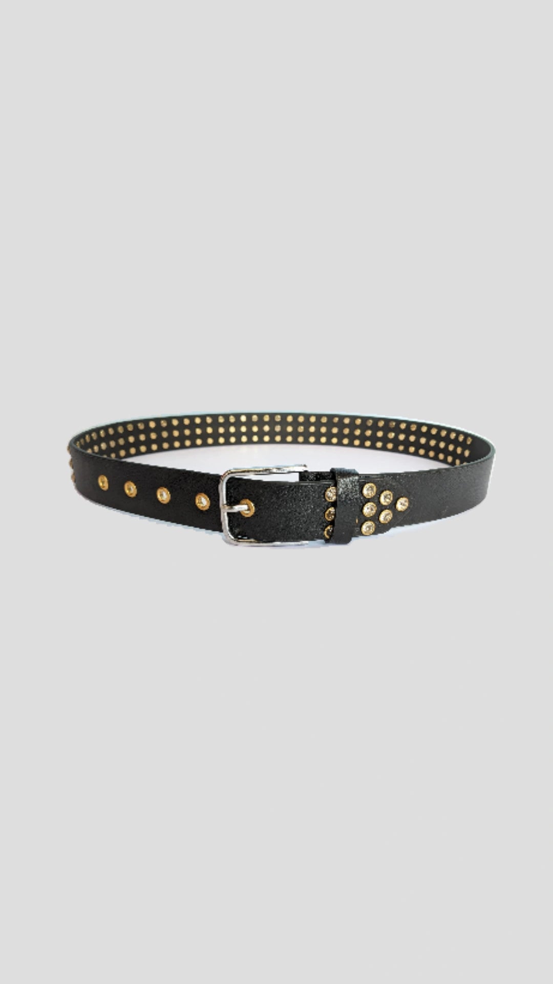 Black Round Studded Belt