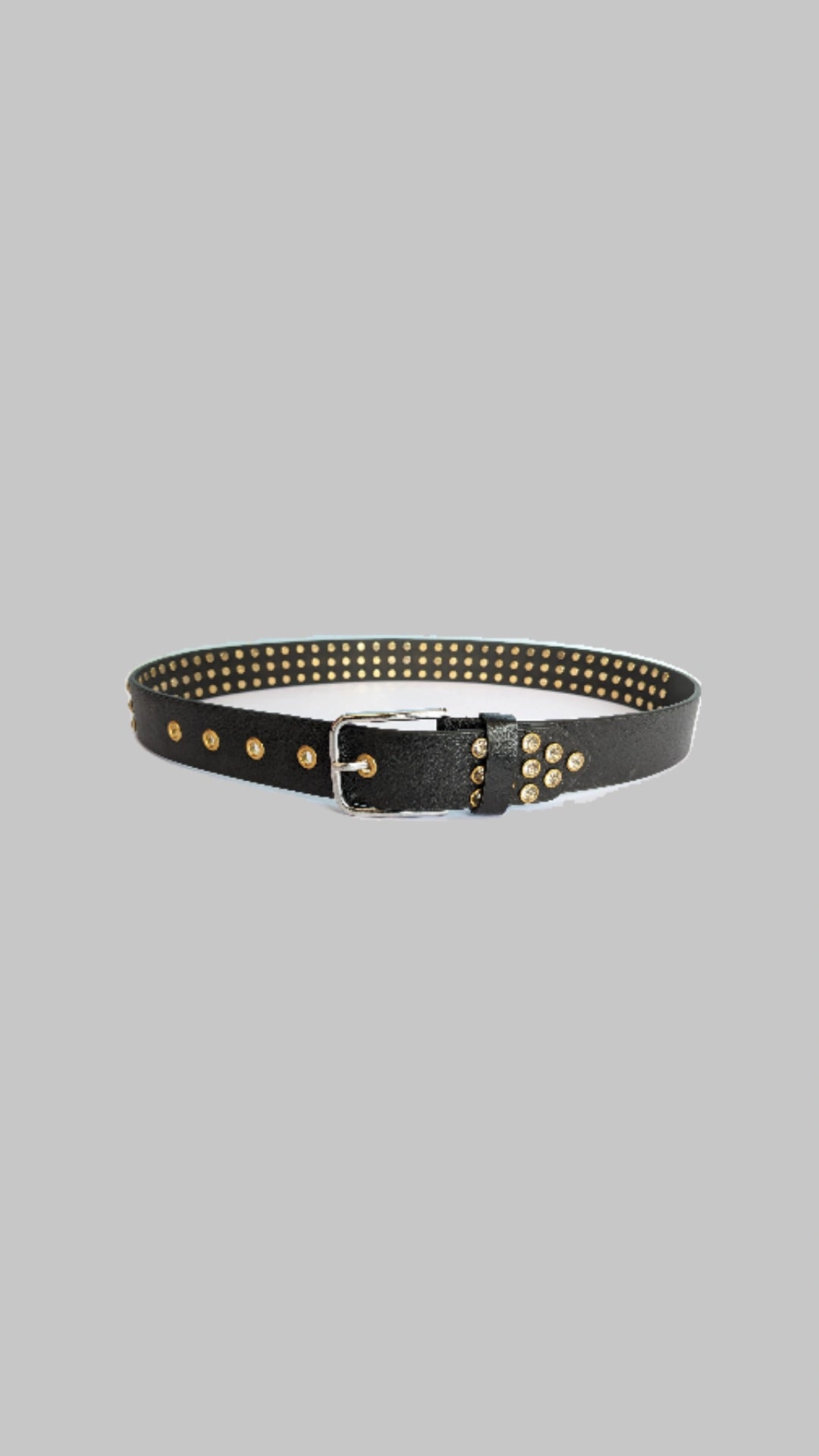 Black Round Studded Belt