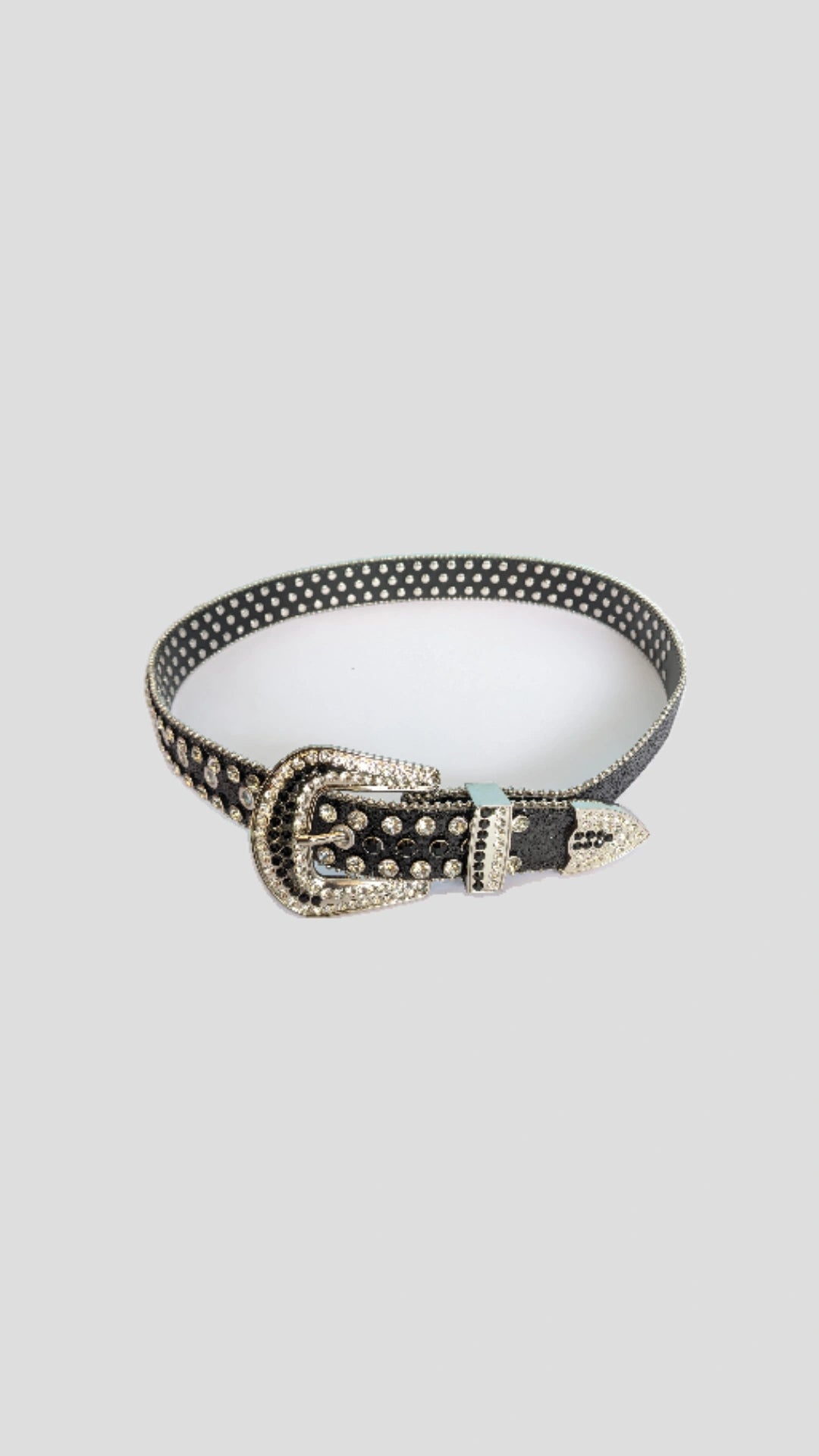 Silver Punk Y2K Rhinestone Belt