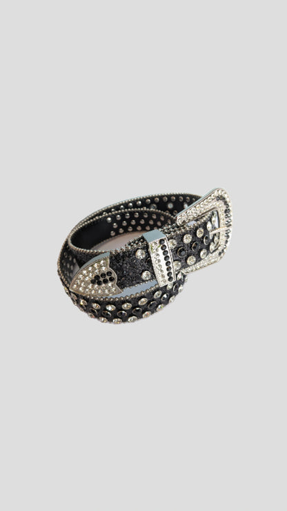 Silver Punk Y2K Rhinestone Belt