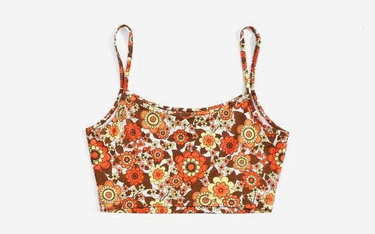 Shein Floral Print Crop Top