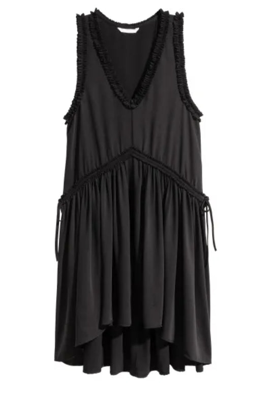 H&M Black V Neck Dress