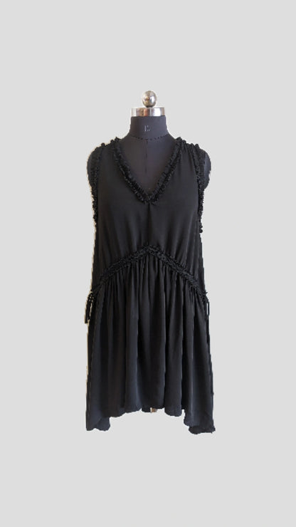 H&M Black V Neck Dress