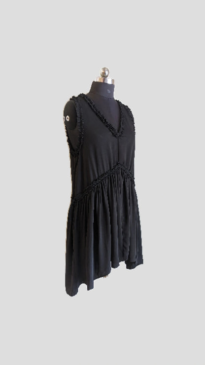 H&M Black V Neck Dress