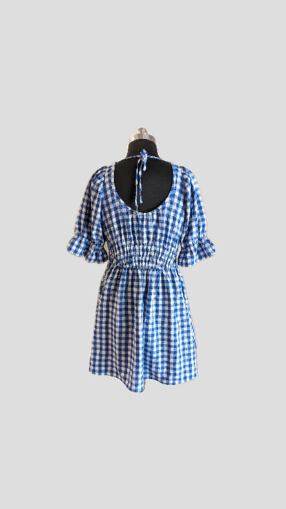 H&M Checked Smocked Dress