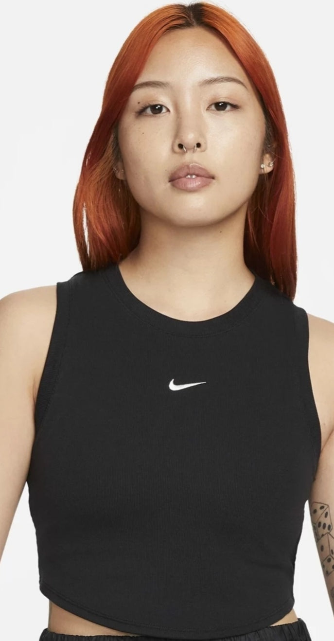 Nike Black Cropped Top