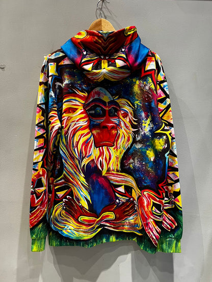 Meditating Rafiki Unisex Hoodie - Electro Threads