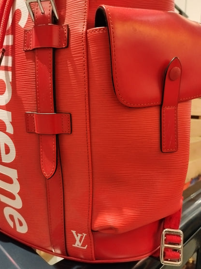 Supreme Louis Vuitton x Supreme Christopher Backpack Epi PM Red