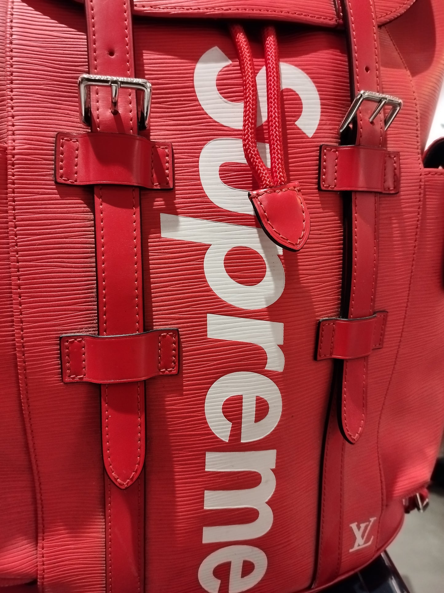 Supreme Louis Vuitton x Supreme Christopher Backpack Epi PM Red