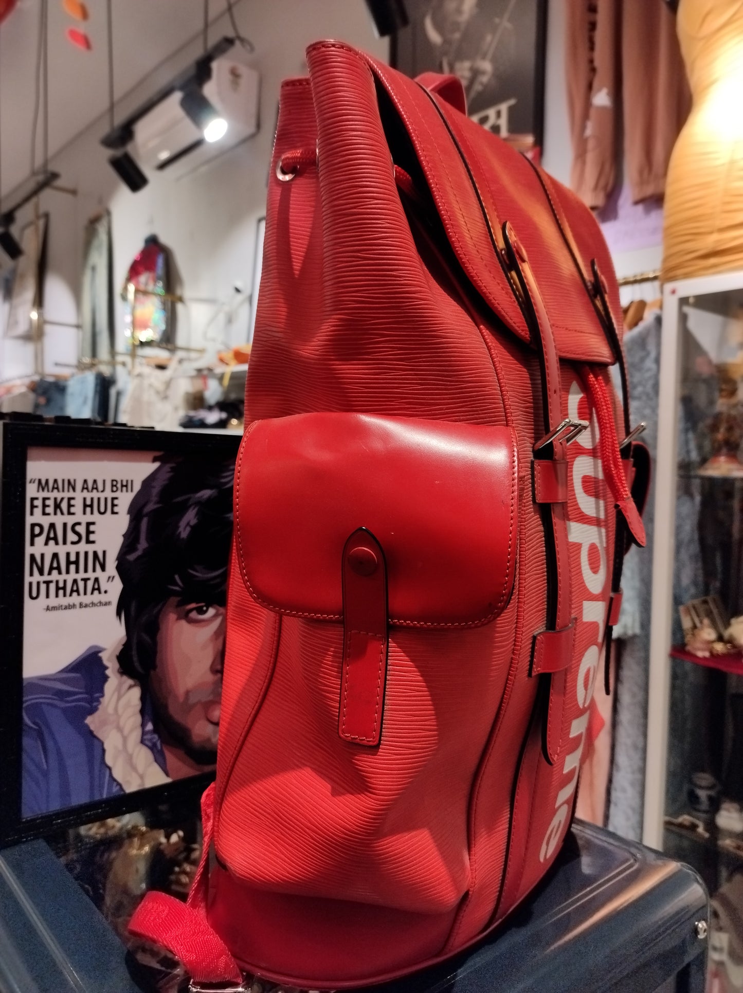 Supreme Louis Vuitton x Supreme Christopher Backpack Epi PM Red