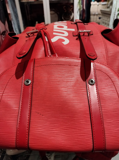 Supreme Louis Vuitton x Supreme Christopher Backpack Epi PM Red